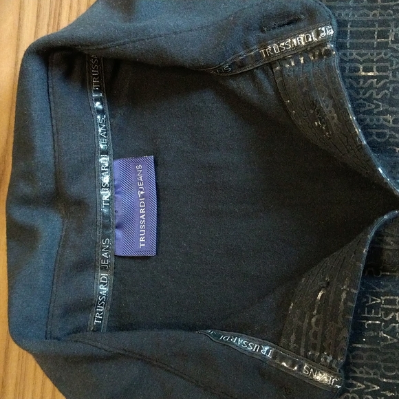 Trussardi jeans long sleeve black polo - Picture 3 of 11